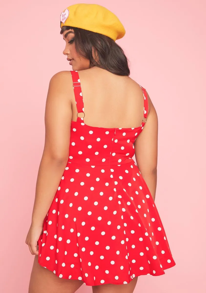 Plus Strawberry Picking Polka Dot Dress sold by Dolls Kill product image thumbnail 4