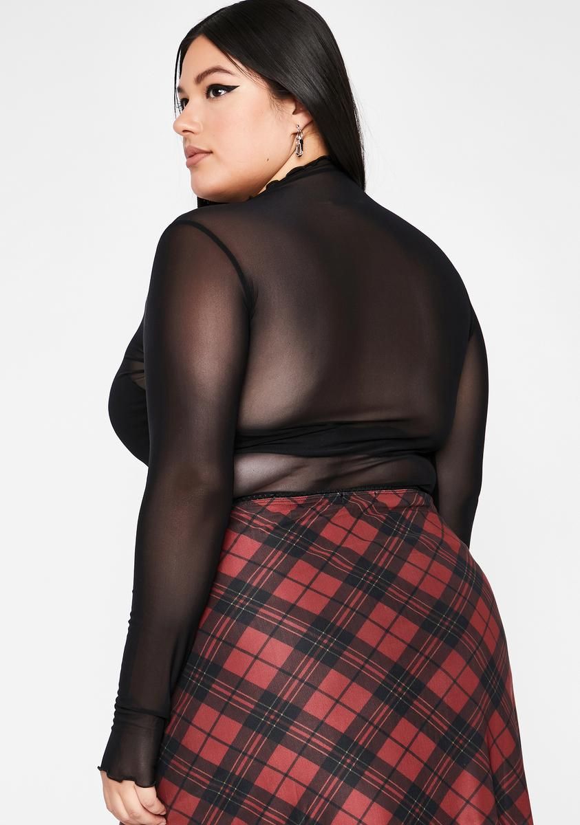 So Sure Of Myself Mesh Top sold by Dolls Kill product image thumbnail 4