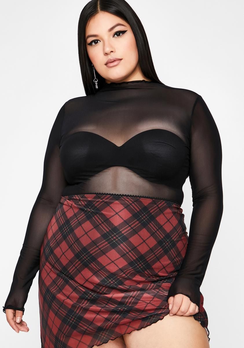 So Sure Of Myself Mesh Top sold by Dolls Kill