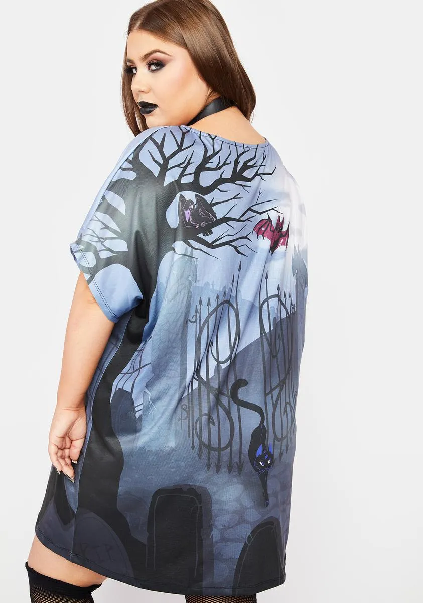 Plus Best Witches Oversized Graphic Tee sold by Dolls Kill product image thumbnail 4
