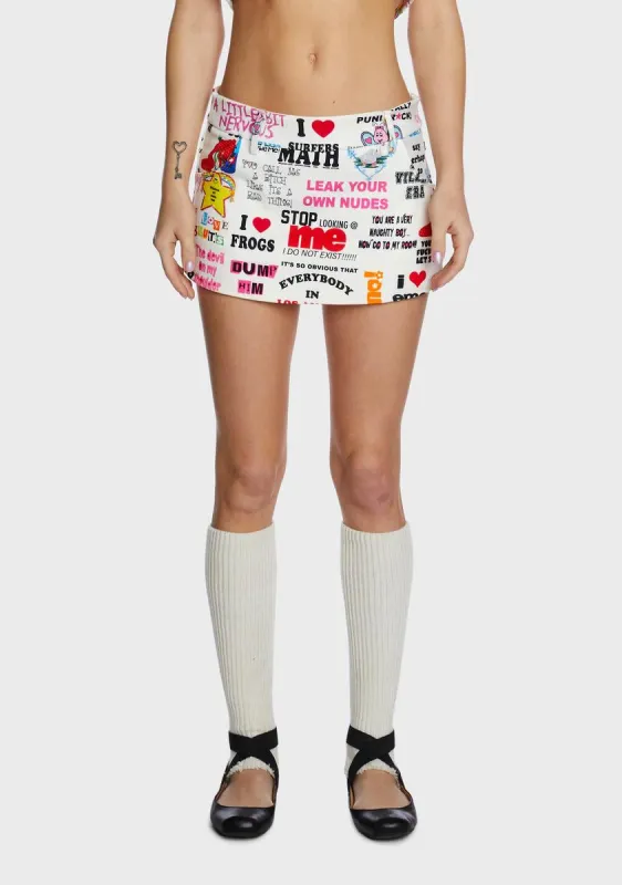Fave Prints Mini Skirt sold by Dolls Kill