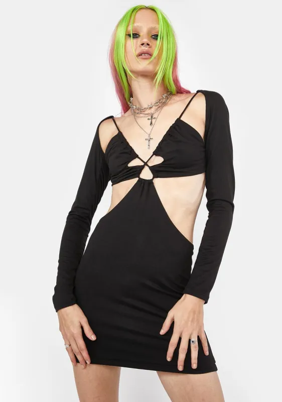 Midnight Cut It Out Mini Dress sold by Dolls Kill