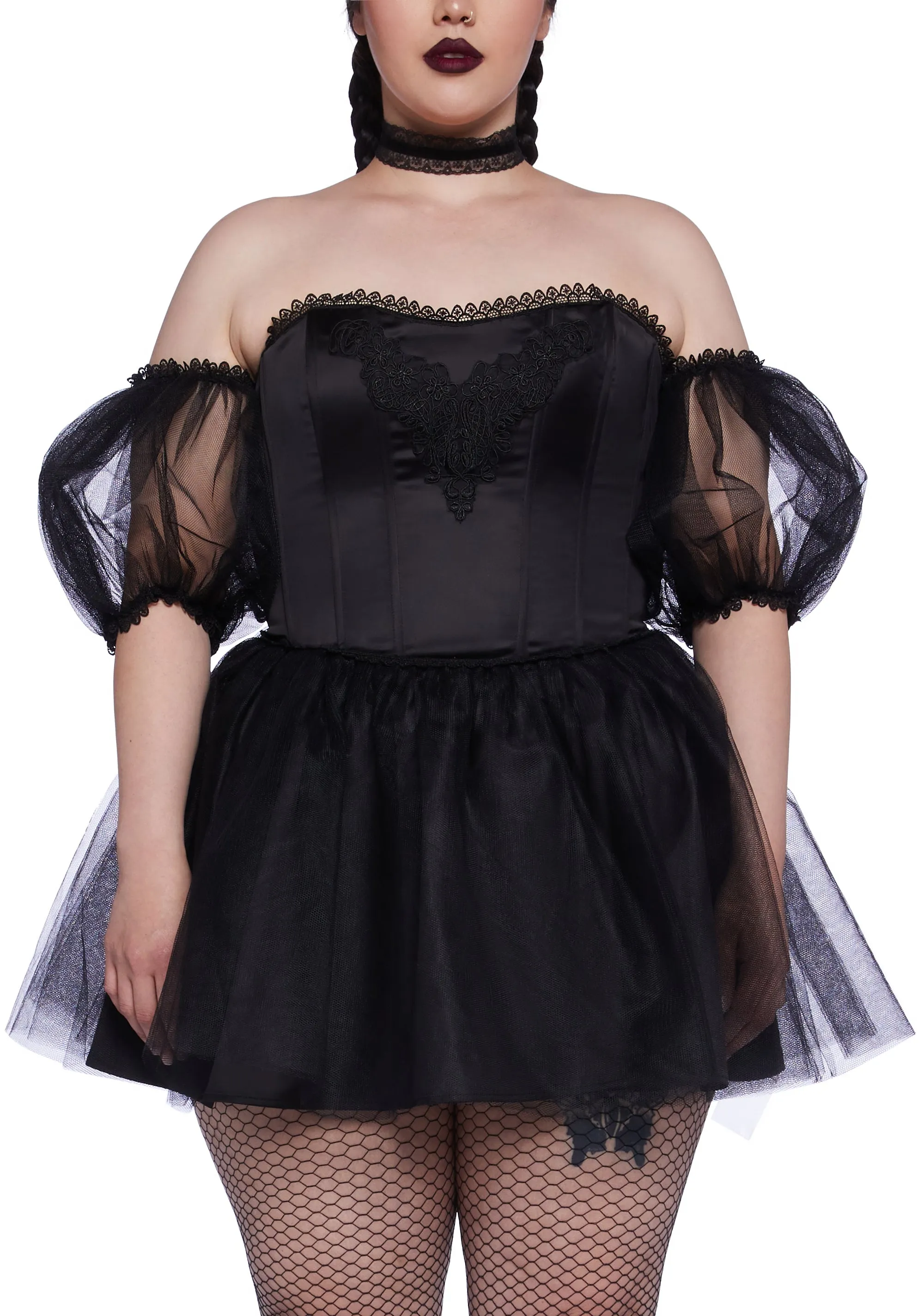 Plus Eternal Sacrifice Mini Dress - Black sold by Dolls Kill product image thumbnail 5