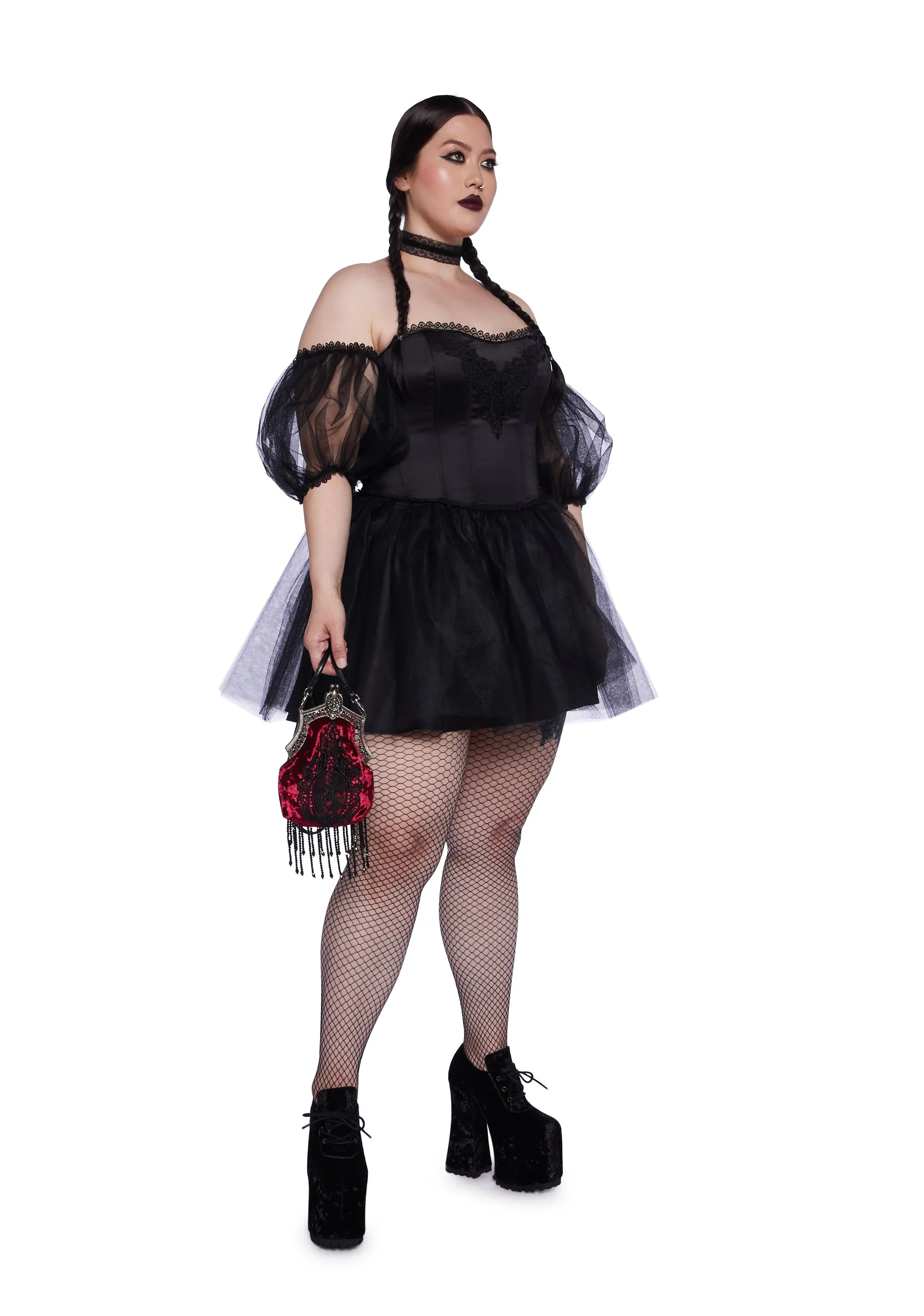 Plus Eternal Sacrifice Mini Dress - Black sold by Dolls Kill product image thumbnail 2