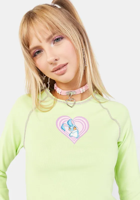 Kiko Bunny Long Sleeve Raglan Tee sold by Dolls Kill