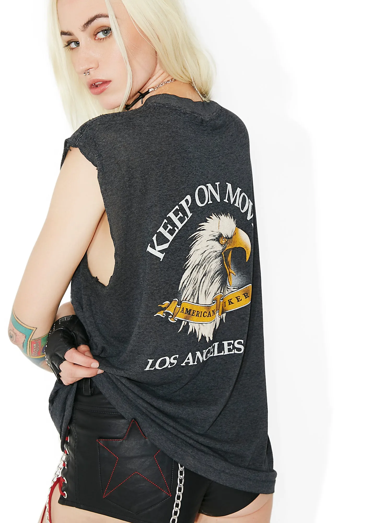 Vintage Harley Davidson Keep On Movin' Tee sold by Dolls Kill product image thumbnail 3
