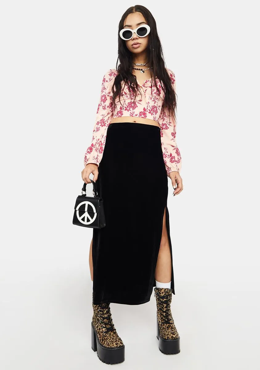 Peach Pink Floral Top sold by Dolls Kill product image thumbnail 3