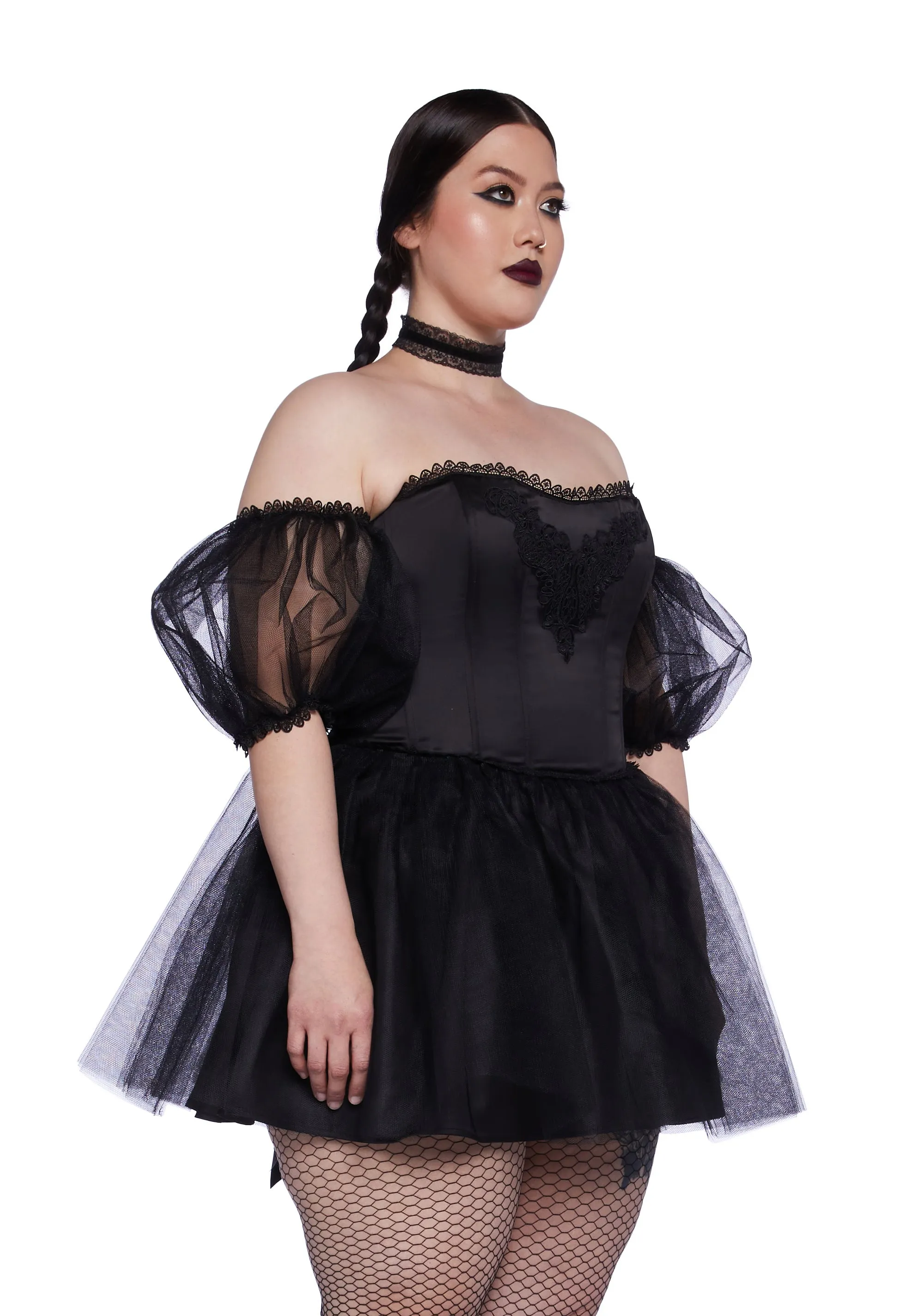 Plus Eternal Sacrifice Mini Dress - Black sold by Dolls Kill product image thumbnail 3