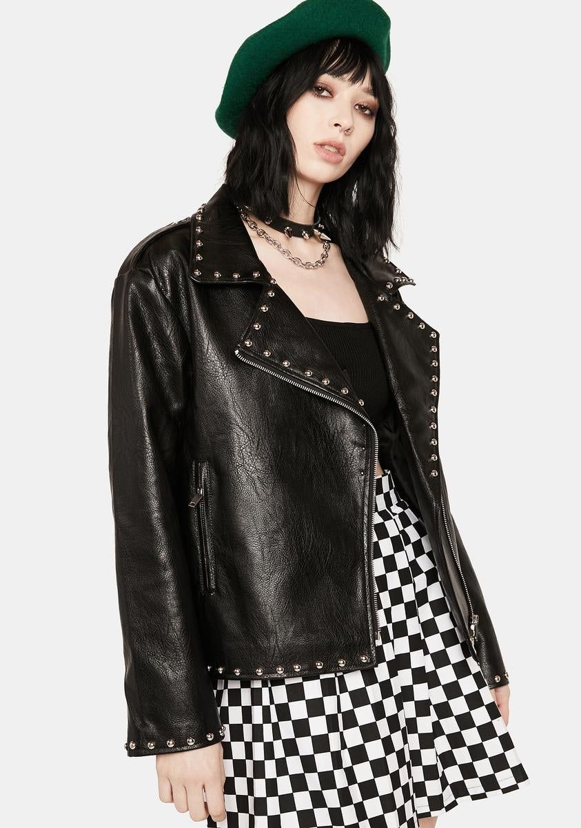 Midnight Rider Studded Moto Jacket sold by Dolls Kill product image thumbnail 2