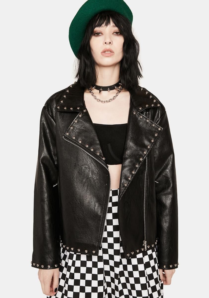 Midnight Rider Studded Moto Jacket sold by Dolls Kill