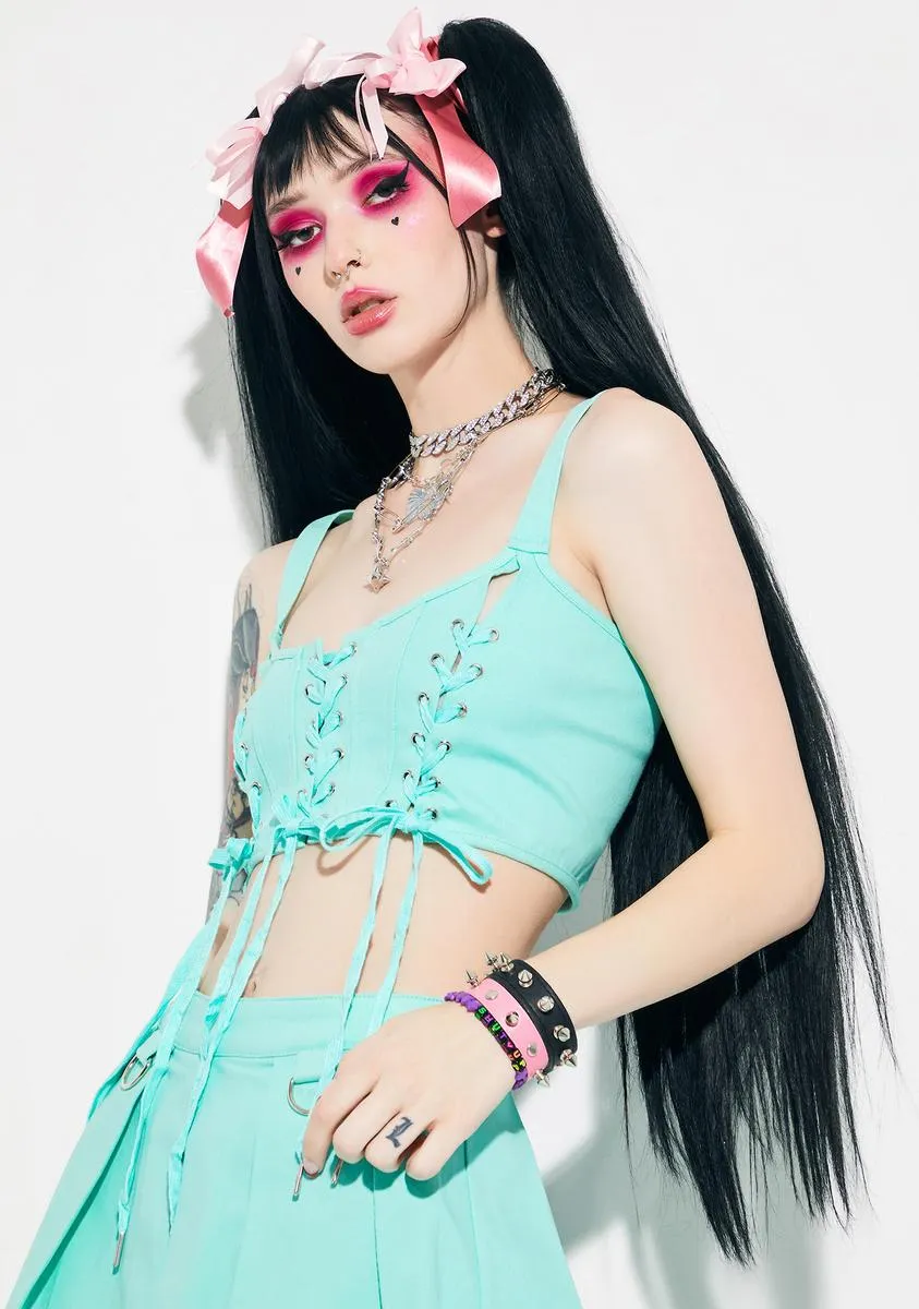 Perfect Strangers Lace Up Corset Top sold by Dolls Kill product image thumbnail 2