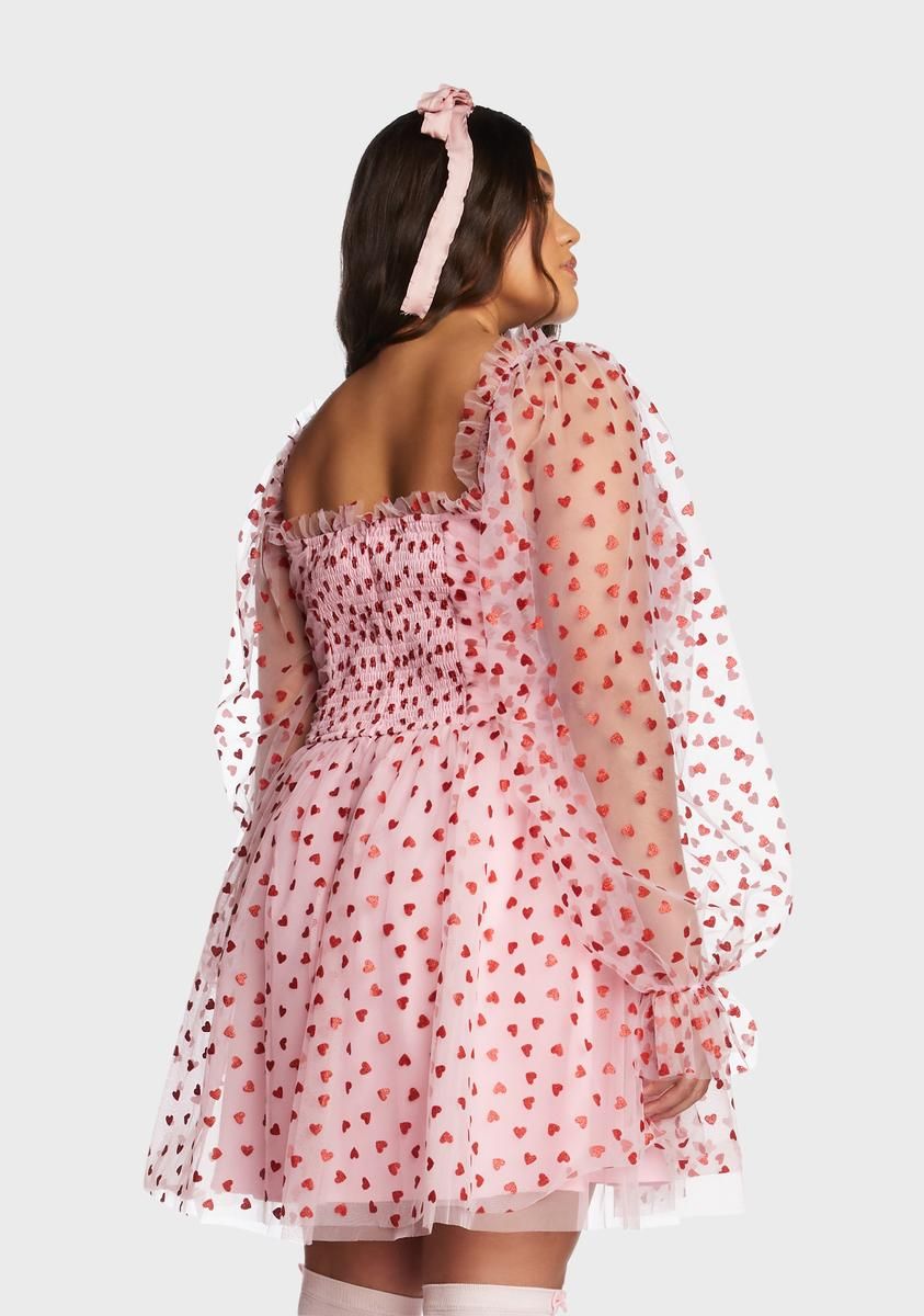 Plus Heavenly Affair Babydoll Dress-Pink sold by Dolls Kill product image thumbnail 4