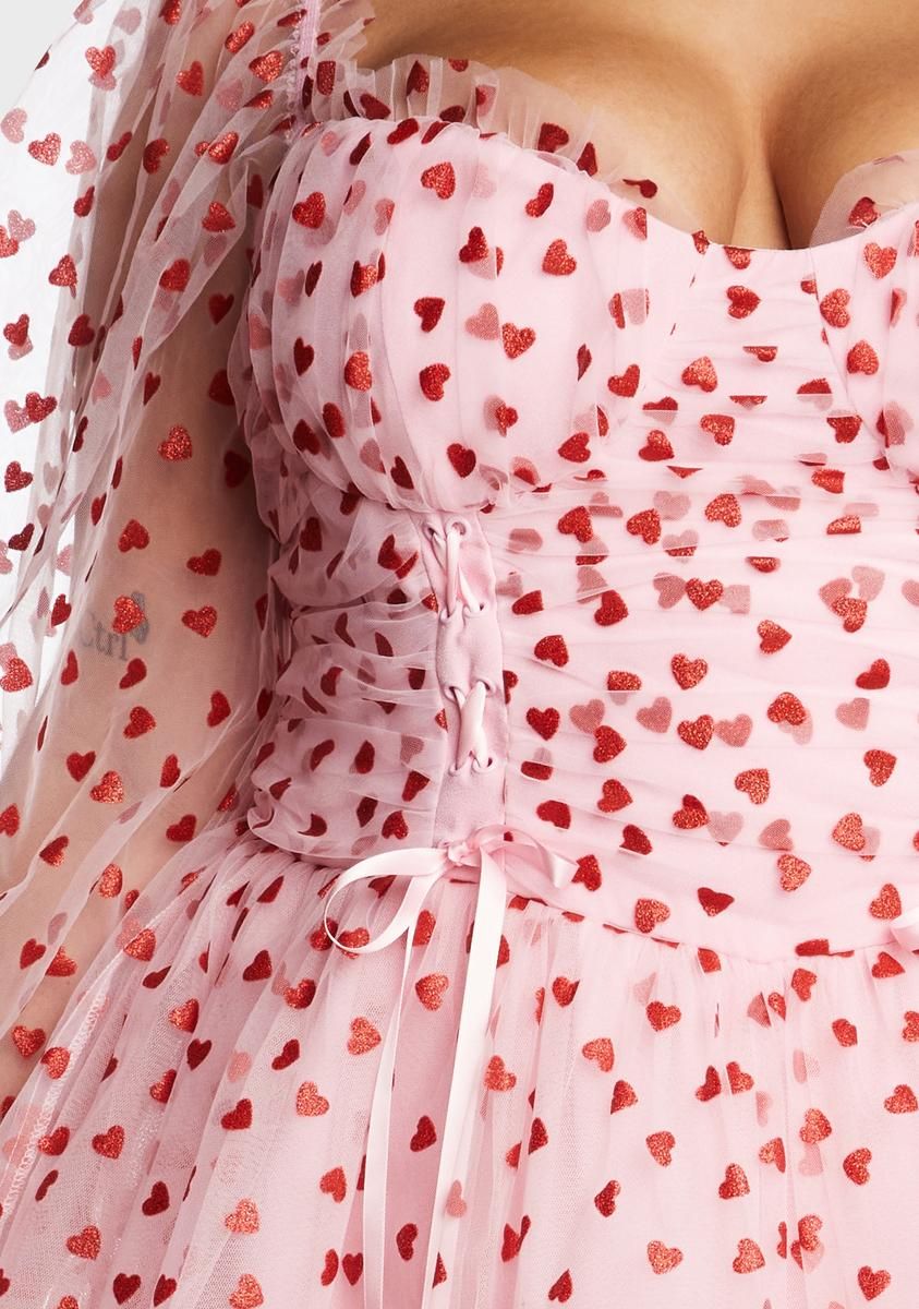 Plus Heavenly Affair Babydoll Dress-Pink sold by Dolls Kill product image thumbnail 2