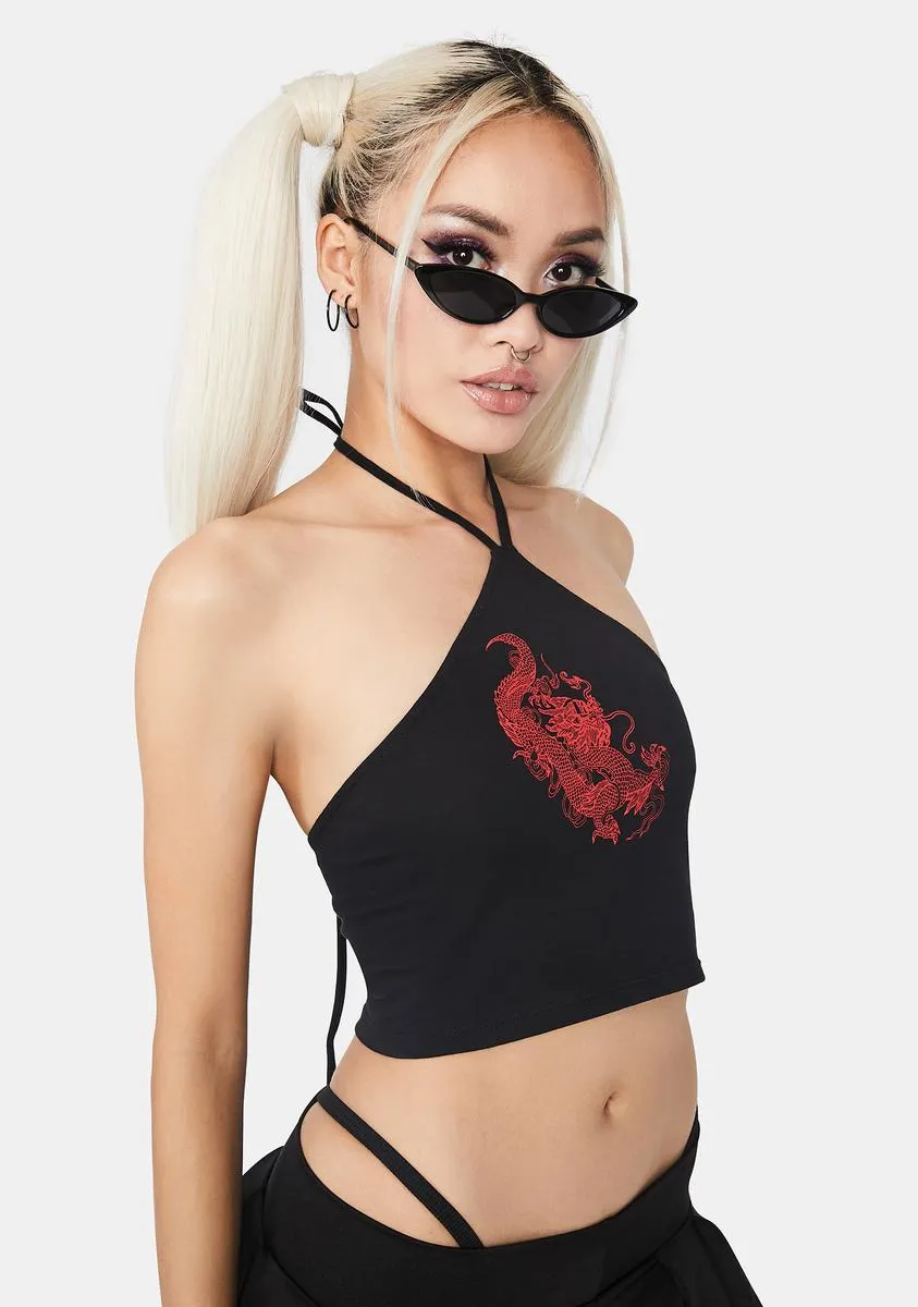 Black Dragon April Crop Top sold by Dolls Kill product image thumbnail 2
