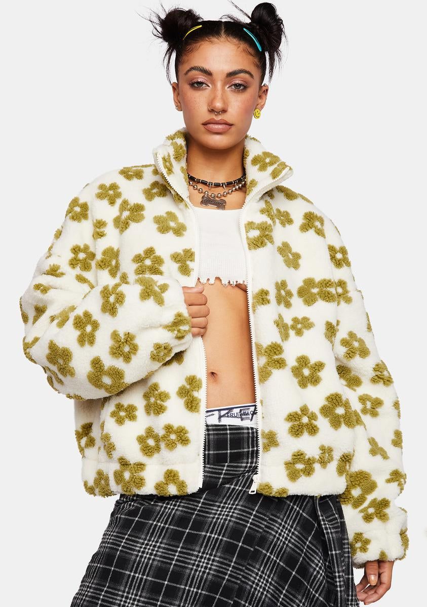 Floral Fleece Jacket sold by Dolls Kill