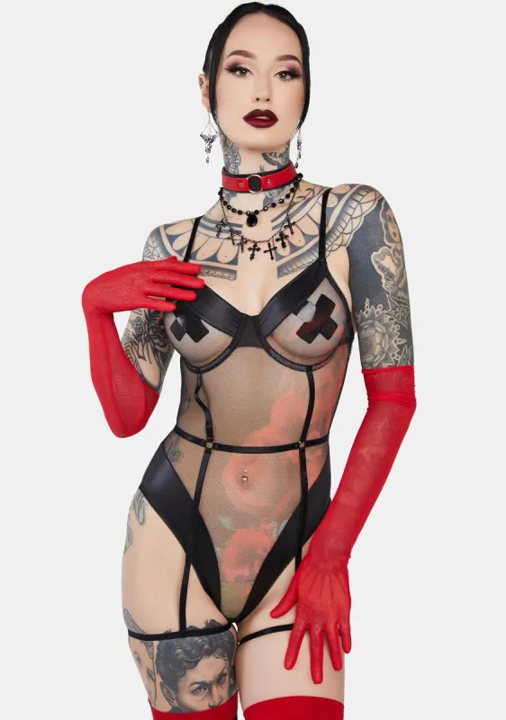 Feeling Thorny Rose Print Teddy sold by Dolls Kill