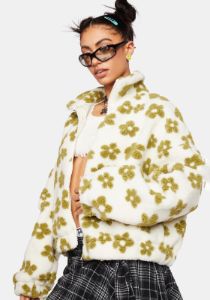 Floral Fleece Jacket sold by Dolls Kill
