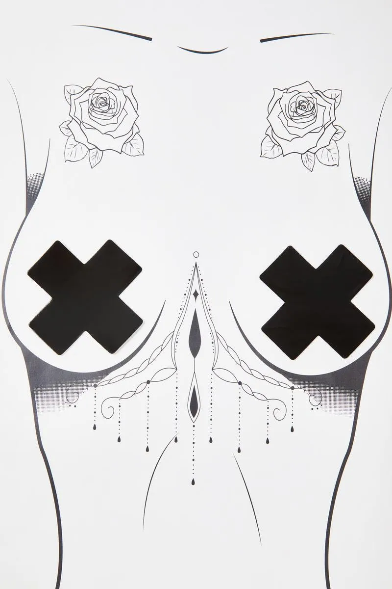 Black Cross Pasties N' Thong Set sold by Dolls Kill product image thumbnail 3