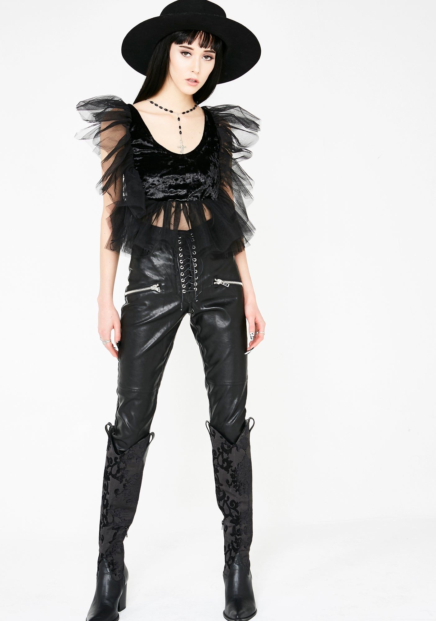 Sinners N' Saints Ruffle Top sold by Dolls Kill product image thumbnail 3