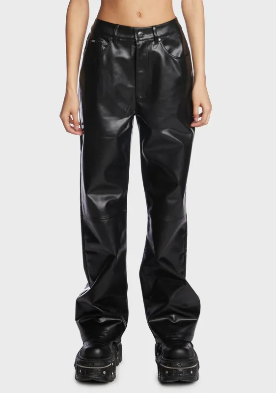 Faux Leather Rider Pants sold by Dolls Kill
