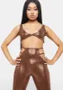Chocolate You're My Soulmate Cut-Out Pant Set sold by Dolls Kill