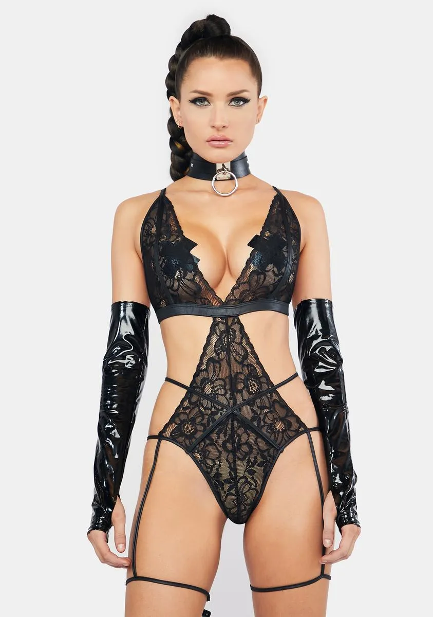 Game Night Lace Teddy sold by Dolls Kill