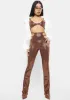 Chocolate You're My Soulmate Cut-Out Pant Set sold by Dolls Kill