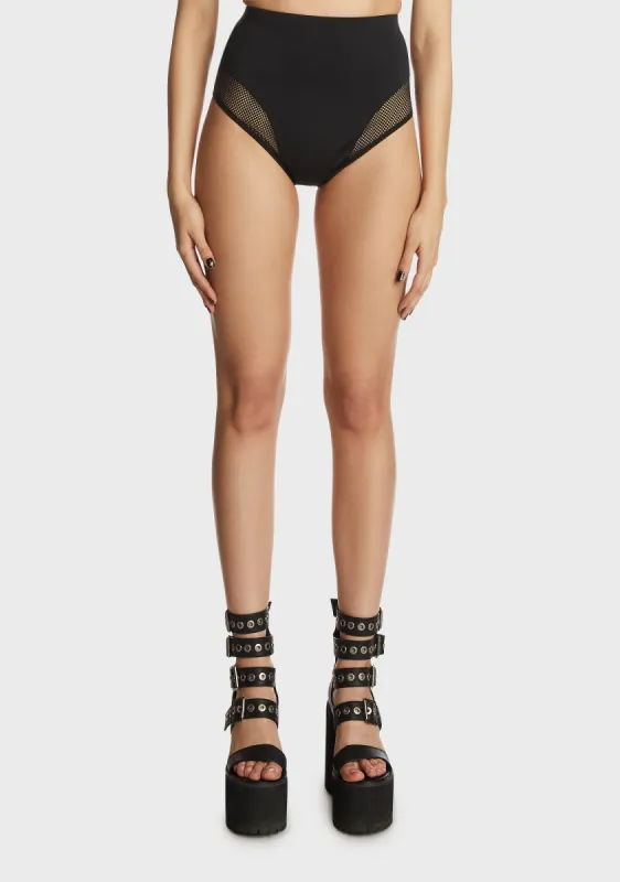 High Waisted Fishnet Bikini Bottoms sold by Dolls Kill