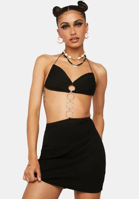 Fave Track Halter Dress sold by Dolls Kill