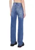 Distressed High Rise Straight Denim Jeans - Dark Blue sold by Dolls Kill