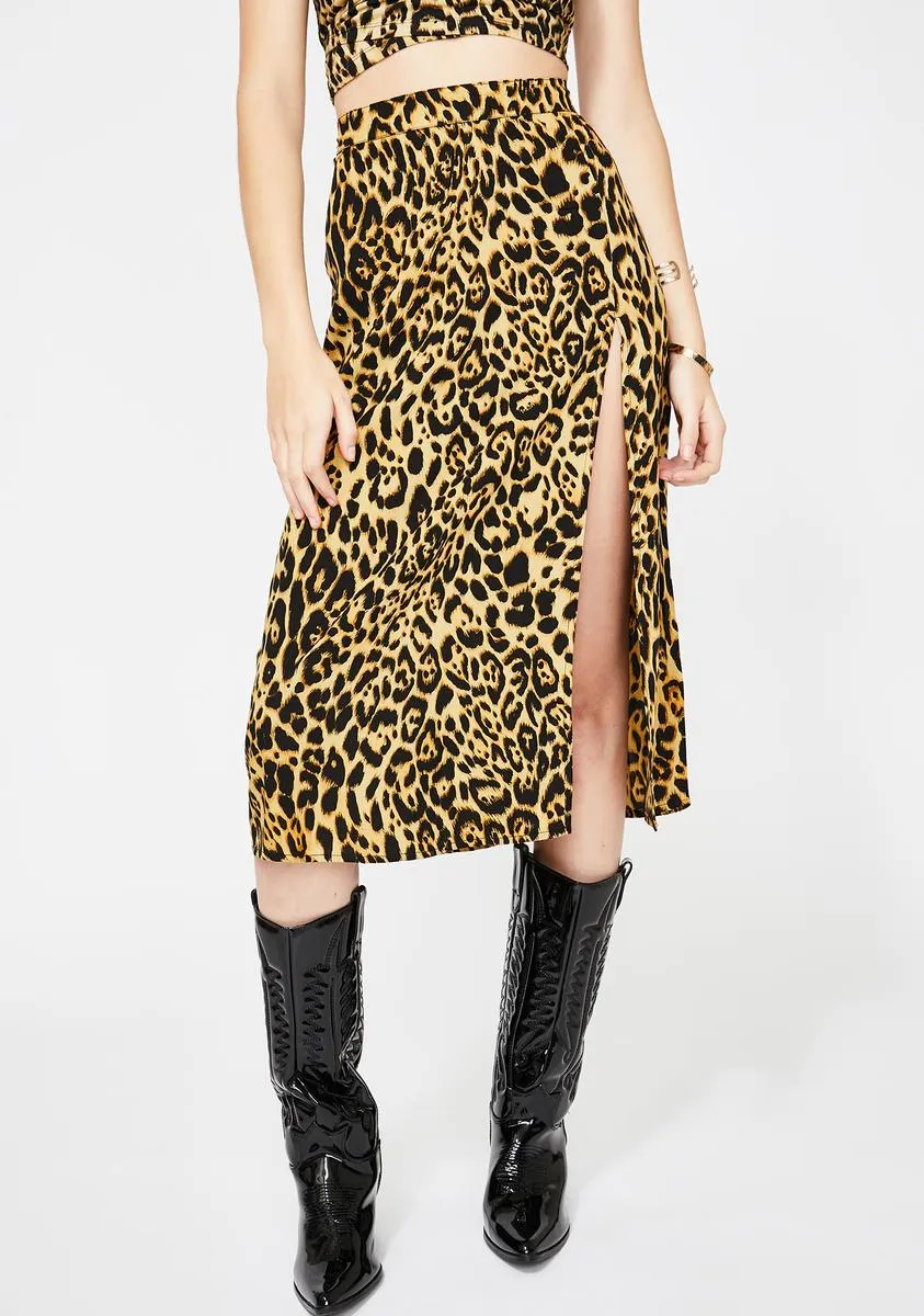 Leopard Saika Skirt sold by Dolls Kill