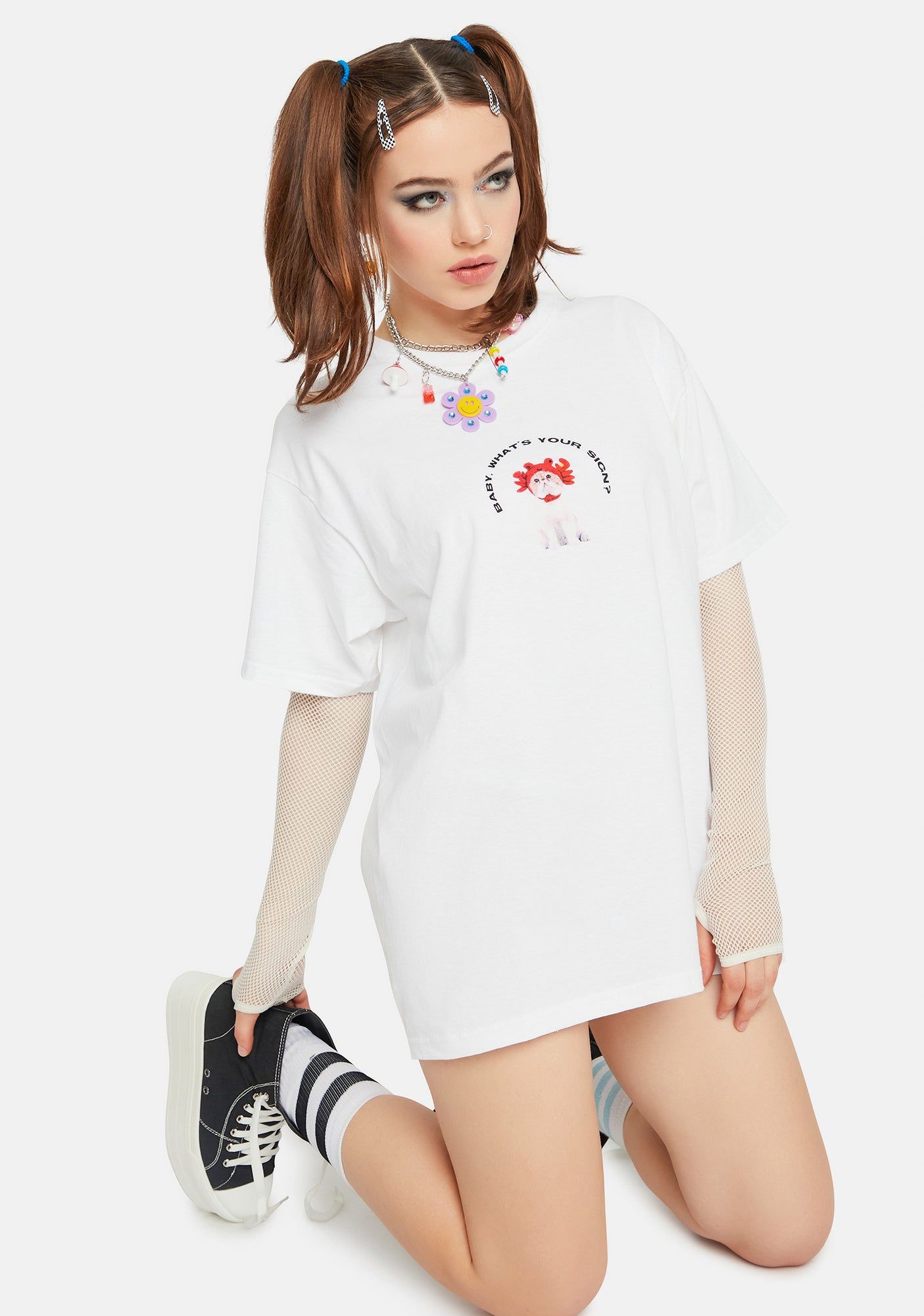 Cat Star Sign Tee sold by Dolls Kill product image thumbnail 4