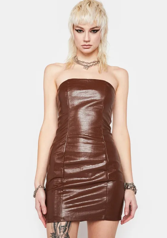 Watch Me Succeed Strapless Mini Dress sold by Dolls Kill