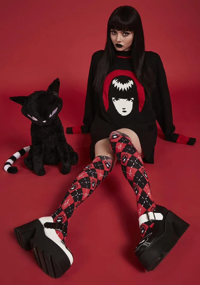 Killing Time Oversized Intarsia Sweater sold by Dolls Kill product image thumbnail 3