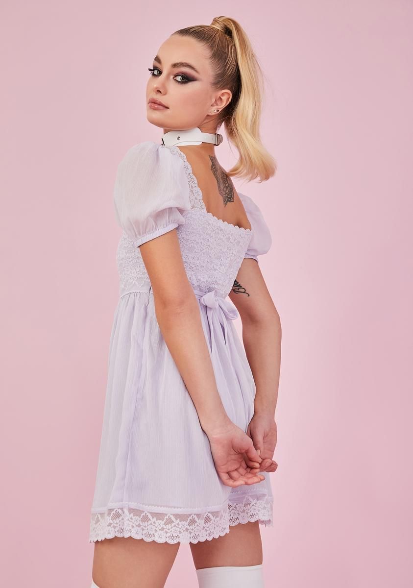 Iris Honeydew Pucker Babydoll Dress sold by Dolls Kill product image thumbnail 4