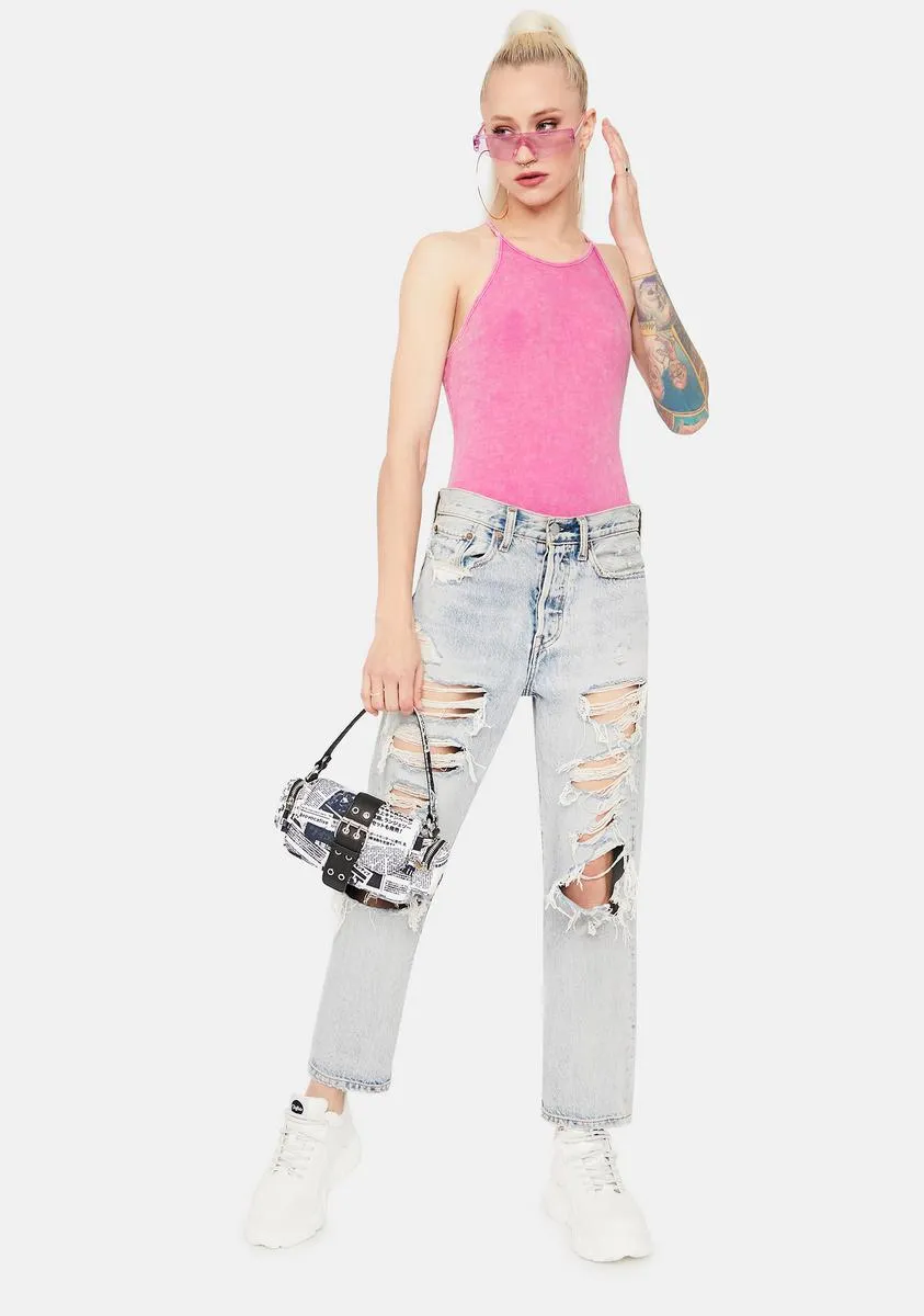Sugar Rush Acid Wash Ribbed Bodysuit sold by Dolls Kill product image thumbnail 3