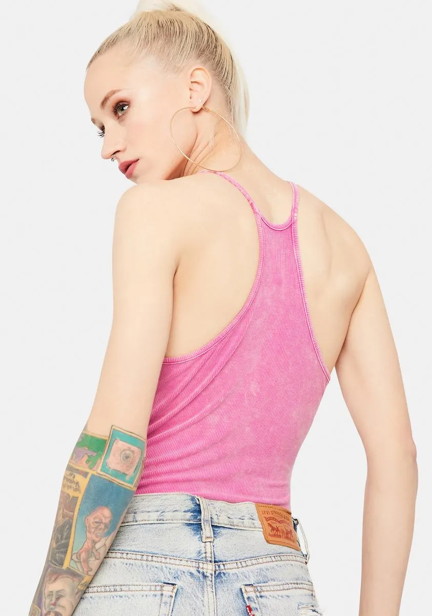 Sugar Rush Acid Wash Ribbed Bodysuit sold by Dolls Kill product image thumbnail 4