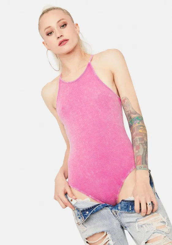 Sugar Rush Acid Wash Ribbed Bodysuit sold by Dolls Kill