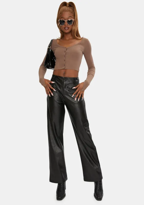 Flori Vegan Leather Pants sold by Dolls Kill