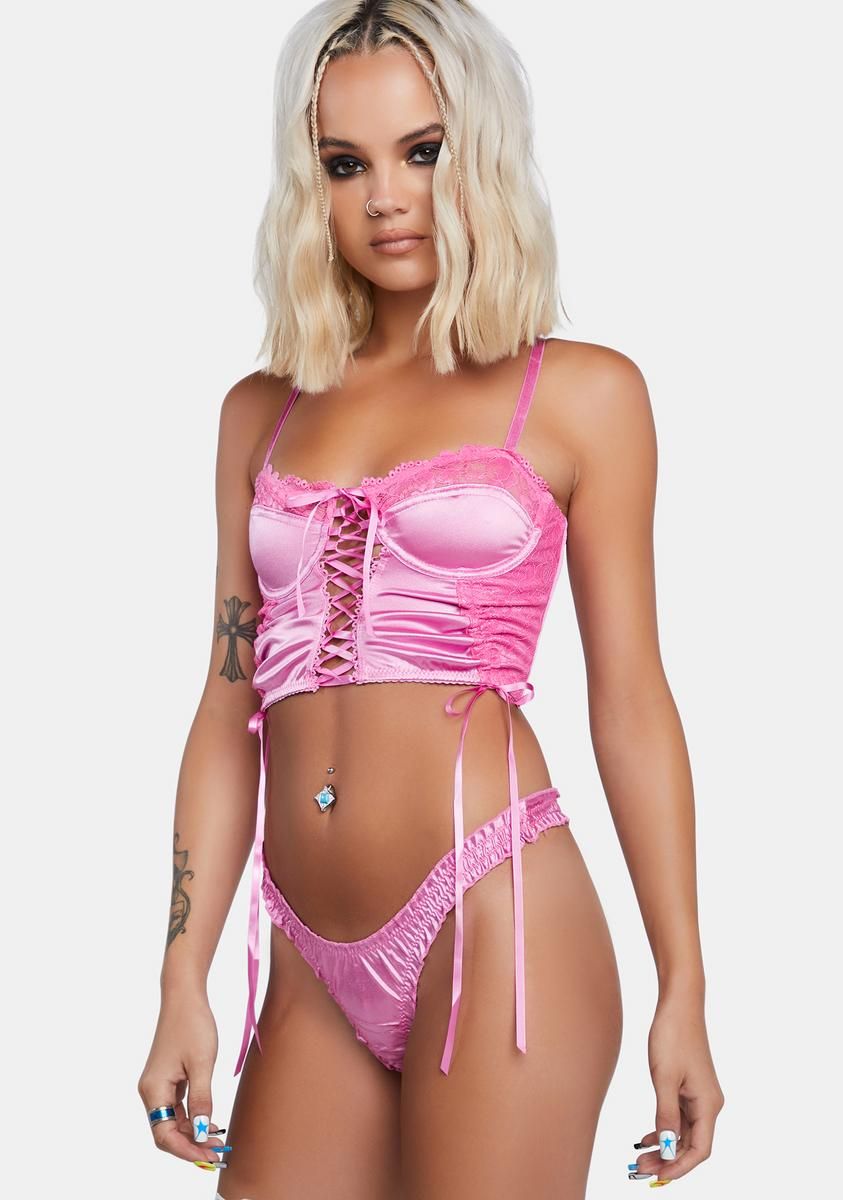 Waiting For You Ruched Bustier Set sold by Dolls Kill product image thumbnail 2
