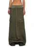 Downbeat Maxi Cargo Skirt - Green sold by Dolls Kill
