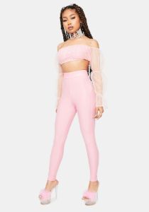 Blush Having A Ball Off The Shoulder Organza Top Set sold by Dolls Kill
