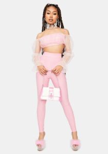 Blush Having A Ball Off The Shoulder Organza Top Set sold by Dolls Kill