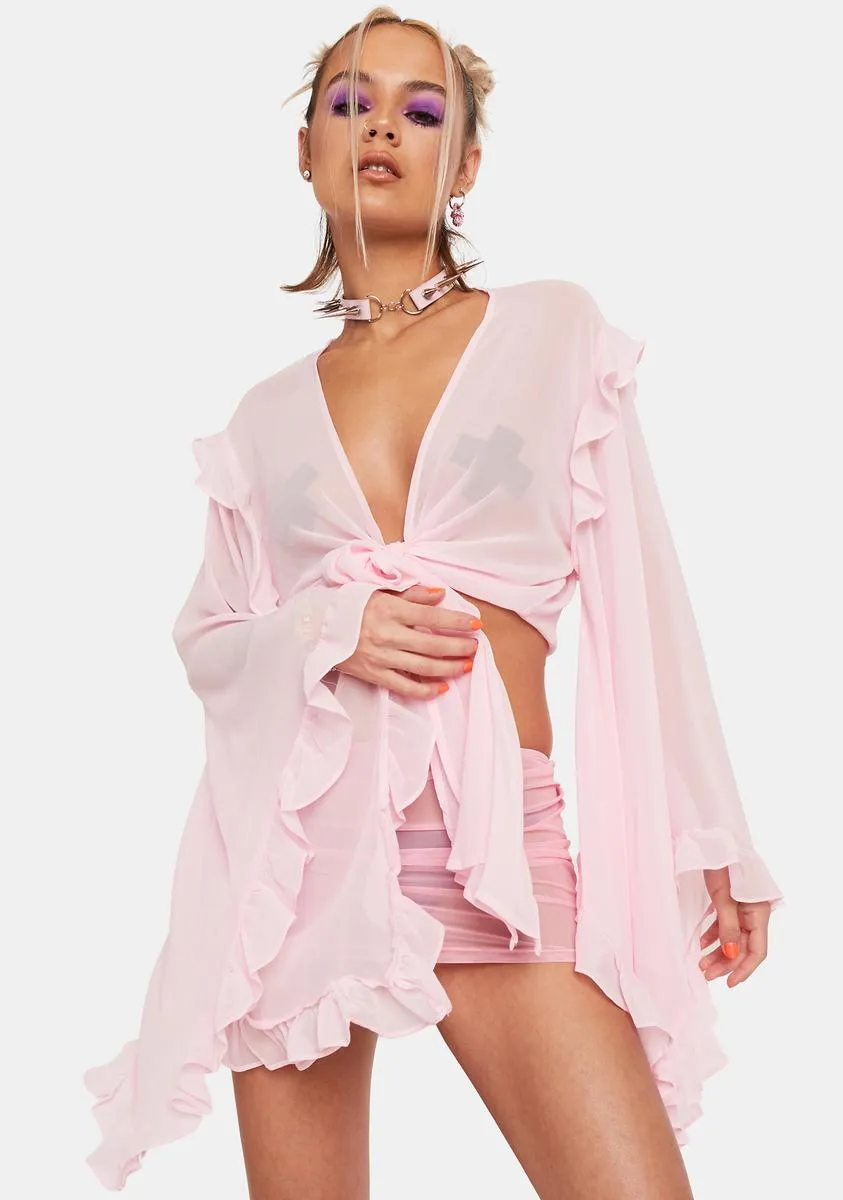 Same As Me Bell Sleeve Cardigan sold by Dolls Kill