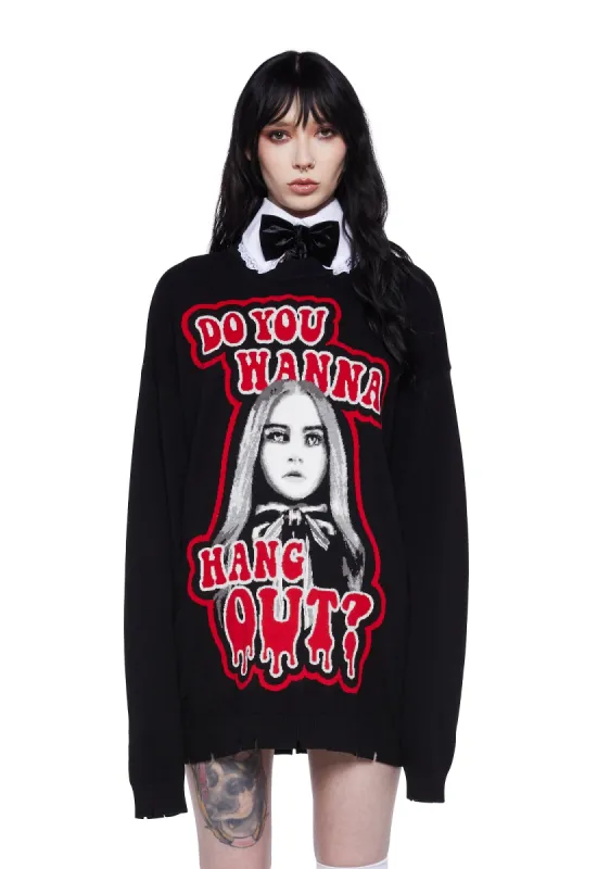 Ride Or Die Intarsia Sweater sold by Dolls Kill