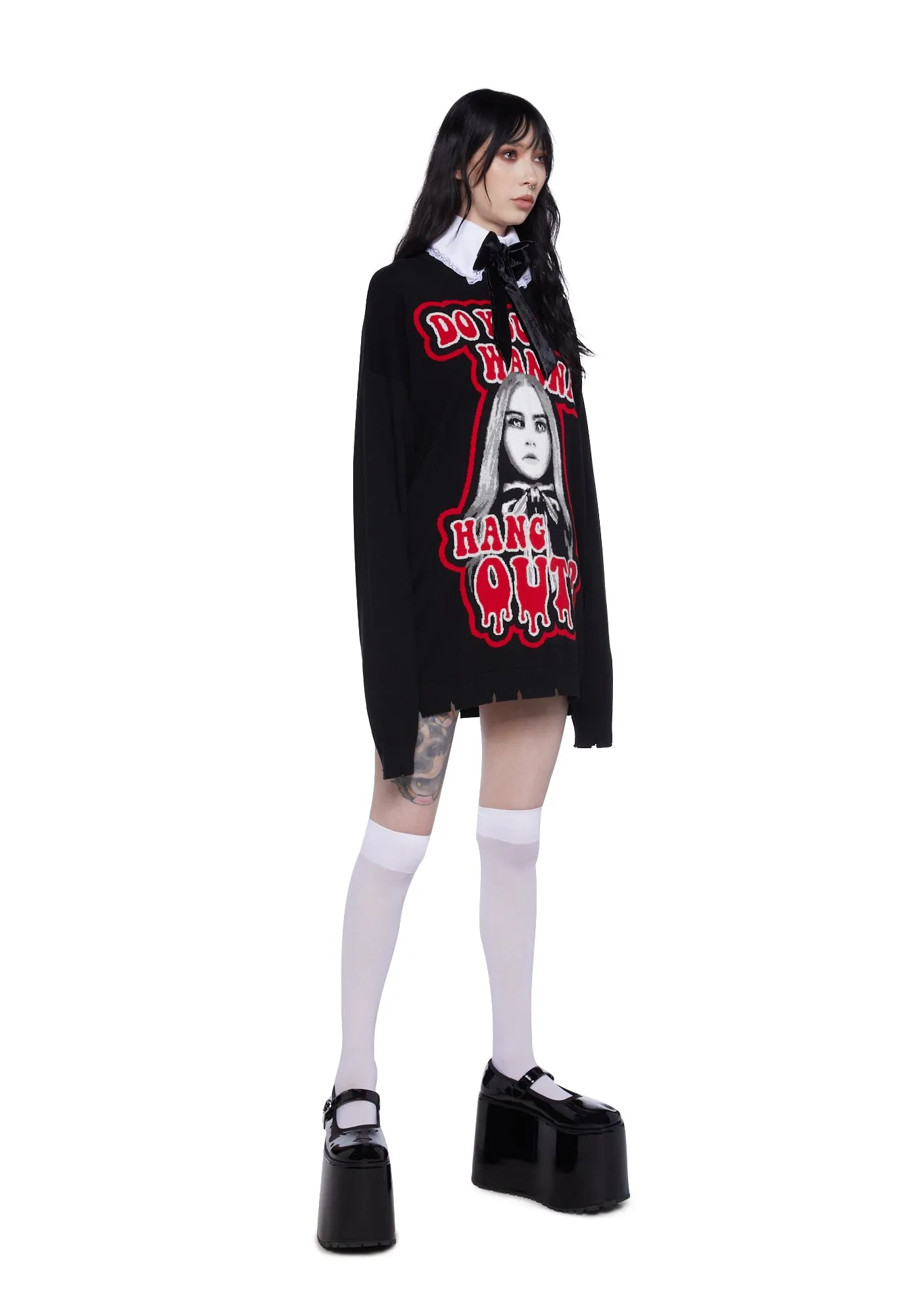 Ride Or Die Intarsia Sweater sold by Dolls Kill product image thumbnail 2