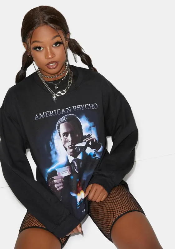 X American Psycho Poster Crewneck made by Dolls Kill