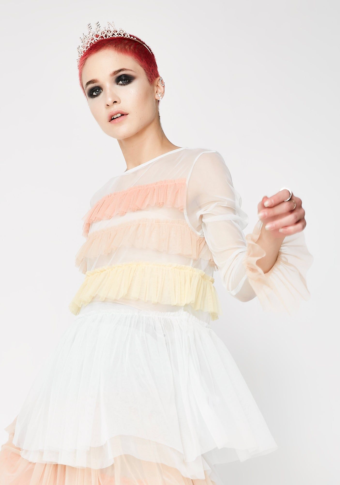 New Princess Ruffle Top sold by Dolls Kill