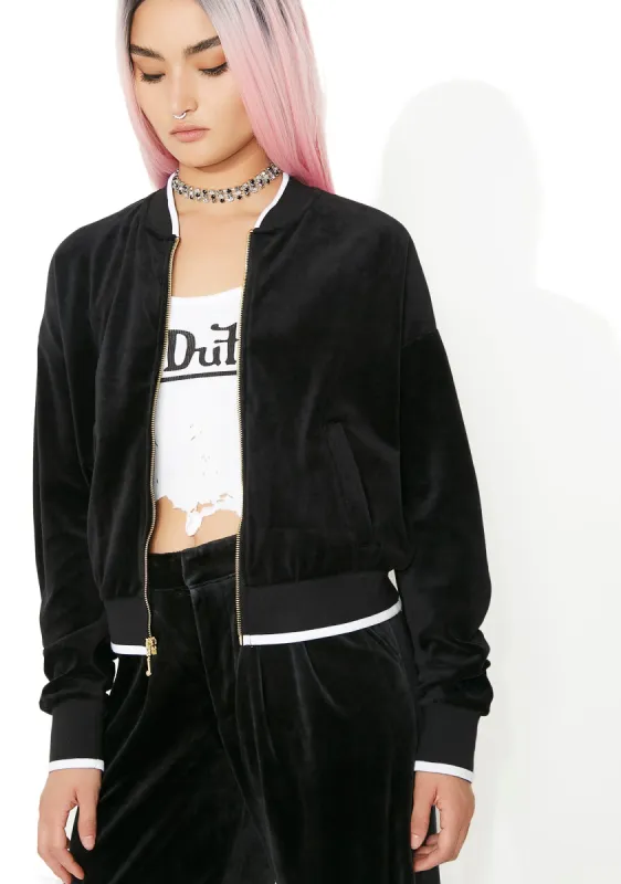 Velour Ruched Track Jacket made by Juicy Couture