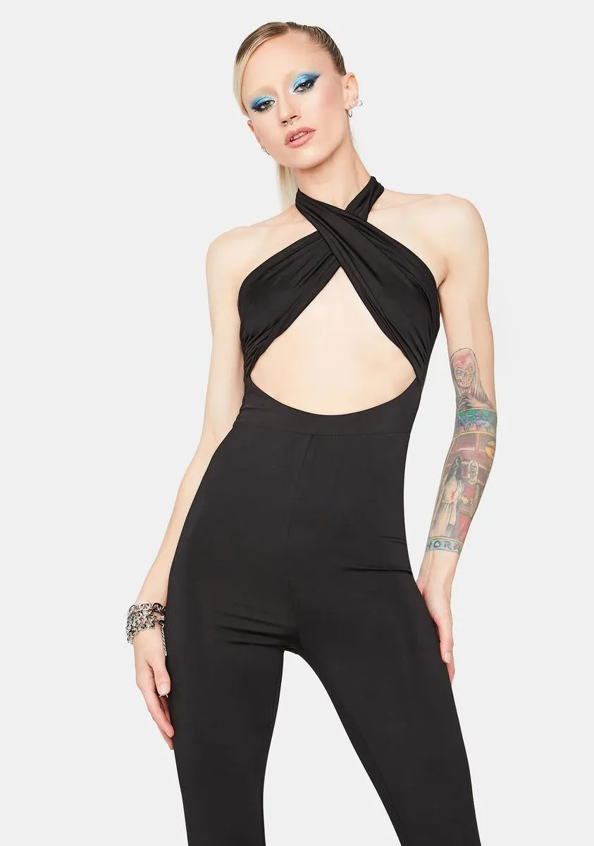 Euphoric Dreamer Halter Cutout Skinny Jumpsuit sold by Dolls Kill